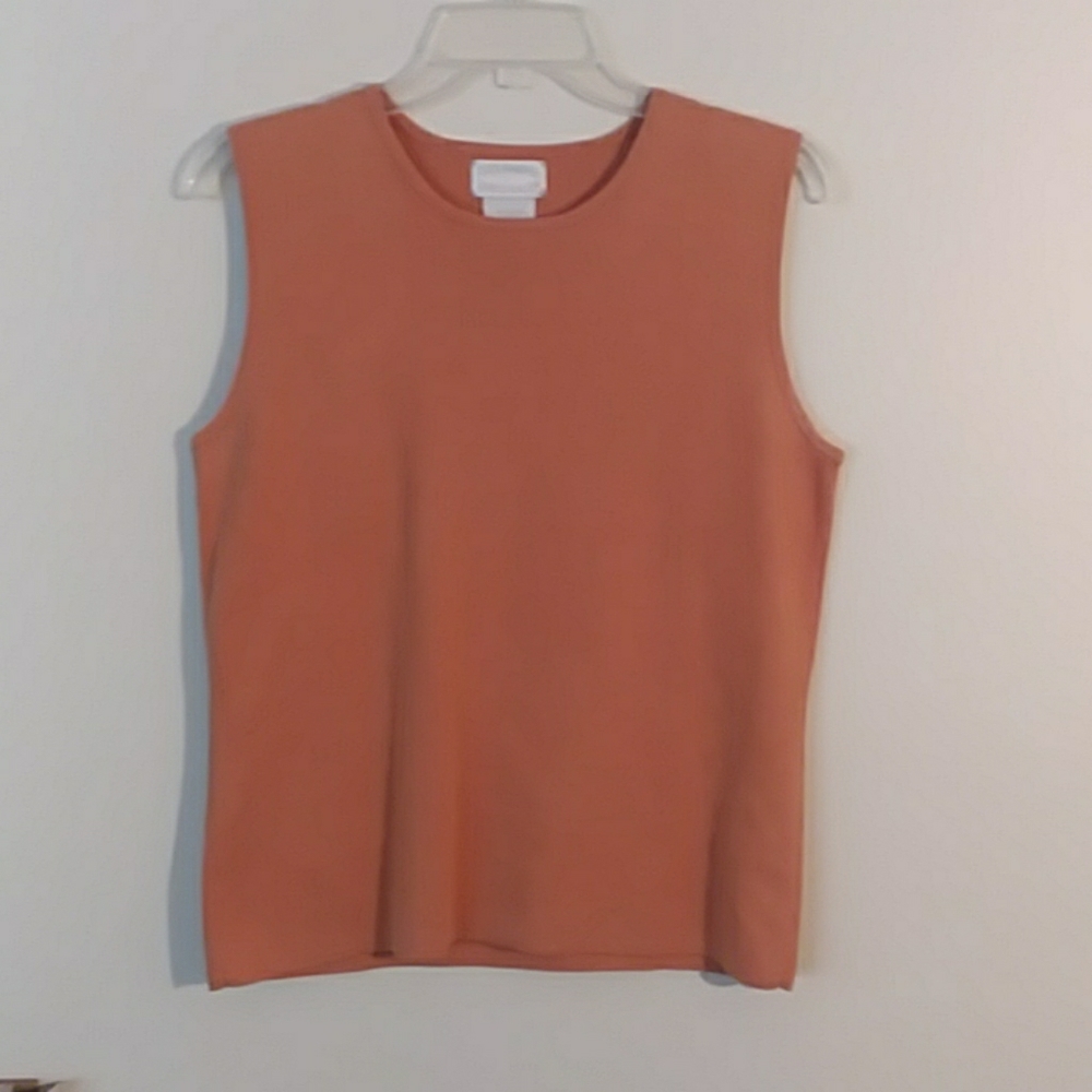 B002 Designers Originls knit tank top large brown